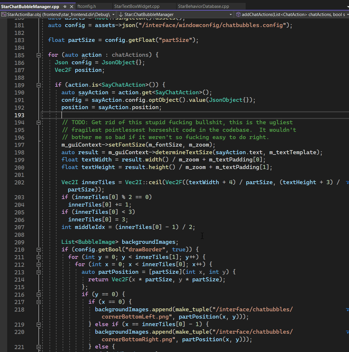 // TODO: Get rid of this stupid fucking bullshit, this is the ugliest
// fragilest pointlessest horseshit code in the codebase.  It wouldn't
// bother me so bad if it weren't so fucking easy to do right.