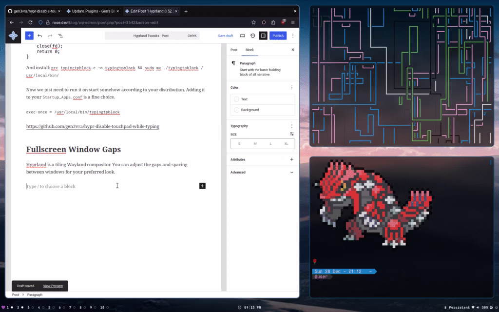 Windows with padding in between